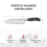 Victorinox 7.7323.17G Santoku mes Zwart - thumbnail