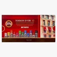 Pastelkrijt Koh-I-Noor Toison 8512 rond 12 stuks assorti - thumbnail