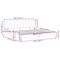 Bedframe met LED-verlichting fluweel zwart 200x200 cm - thumbnail