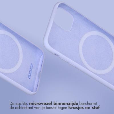 Accezz Liquid Silicone Backcover met MagSafe iPhone 16 Pro Max Telefoonhoesje Paars