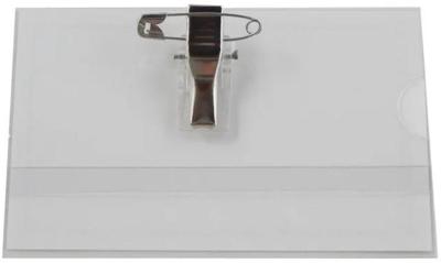 Badge met combiklem, ft 58 x 90 mm, doos van 100 stuks, inclusief etiketten