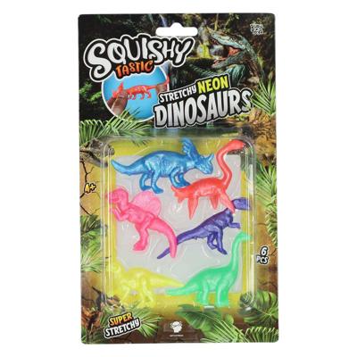 Squishy Tastic Super Stretch Neon Dino&apos;s, 6dlg.