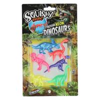 Squishy Tastic Super Stretch Neon Dino&apos;s, 6dlg. - thumbnail