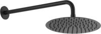Hoofddouche Qisani Flow met wanddouchearm Ø 25 cm Geborsteld Mat Zwart - thumbnail