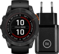 Garmin Fenix 7 Pro Solar Zwart 47mm + Bluebuilt Oplader 30W - thumbnail