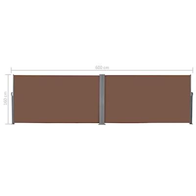 Windscherm uittrekbaar 160x600 cm bruin Windscherm uittrekbaar 160x600 cm bruin