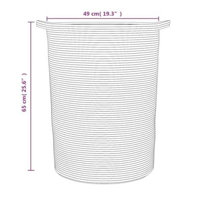 Opbergmand 49x65 cm katoen bruin en wit Opbergmand 49x65 cm katoen bruin en wit