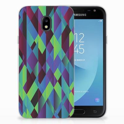 Samsung Galaxy J3 2017 | TPU Hoesje | Abstract Green Blue