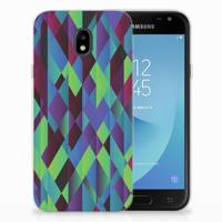 Samsung Galaxy J3 2017 | TPU Hoesje | Abstract Green Blue - thumbnail