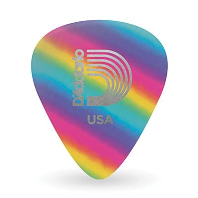 D&apos;Addario 1CRB2-10 Rainbow celluloid plectra 10 pack light