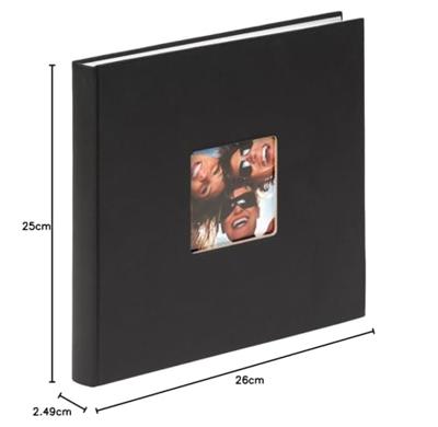 walther+ design FA-205-B Fotoalbum (b x h) 26 cm x 25 cm Zwart 40 bladzijden
