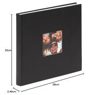 walther+ design FA-205-B Fotoalbum (b x h) 26 cm x 25 cm Zwart 40 bladzijden - thumbnail