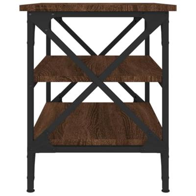 Bijzettafel 55x38x45 cm bewerkt hout bruineikenkleurig