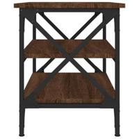 Bijzettafel 55x38x45 cm bewerkt hout bruineikenkleurig - thumbnail