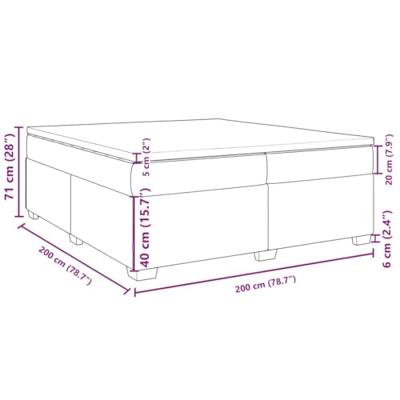 Boxspring met matras fluweel lichtgrijs 200x200 cm