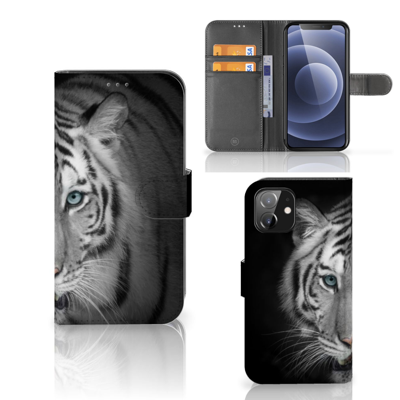 iPhone 12 | 12 Pro (6.1") | Telefoonhoesje | Met pasjeshouder | Tijger