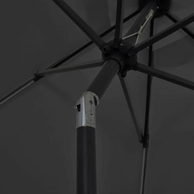 VidaXL Parasol met led-verlichting en aluminium paal 300 cm antraciet