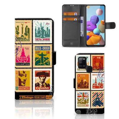 Samsung Galaxy A21s | Flip Cover | Postzegels Samsung Galaxy A21s | Flip Cover | Postzegels