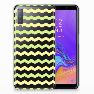 Samsung Galaxy A7 (2018) | TPU bumper | Waves Yellow