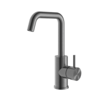 Wastafelmengkraan Hotbath Archie Met Draaibare Uitloop Zonder Waste Geborsteld Gunmetal PVD - thumbnail