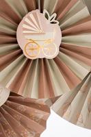 Honeycomb Waaier Blooming Baby Girl (3st) - thumbnail