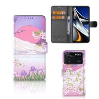 Xiaomi Poco X4 Pro 5G | Telefoonhoesje | Met pasjeshouder | Bird Flying - thumbnail