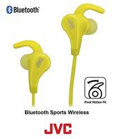 HA-ET50BT - In-ear hoofdtelefoons met micro - inwendig - bevestiging over het oor - Bluetooth - draadloos - geel - thumbnail