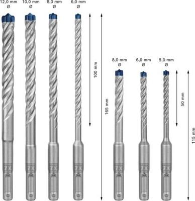 Borenset sds-plus 7X 7dlg 5-6-8-10-12mm