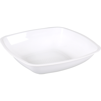 Goldplast Bord | diep bord | Use & reuse | reusable | vierkant | 1-vaks | pP | 18x18cm | wit | 300 stuks