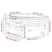 Picknicktafel voor kinderen 88x122x58 cm massief douglashout - thumbnail
