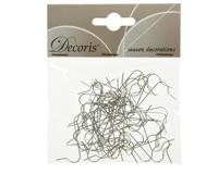 Decoris Kerstbalhaakjes 50 in zakje 4cm zilver - thumbnail