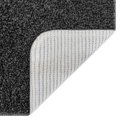 VidaXL Antislip badmat set 2 pcs donkergrijs pp VidaXL Antislip badmat set 2 pcs donkergrijs pp