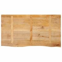 Tafelblad met natuurlijke rand 100x60x3,8 cm massief mangohout - thumbnail