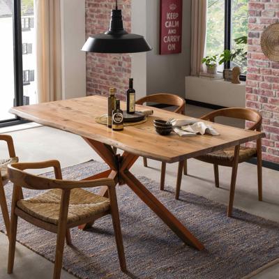 Artistiq Boomstam Eettafel 'Raynaldo' Acaciahout, 180 x 90cm, kleur Bruin