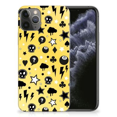 Silicone Back Case Apple iPhone 11 Pro Punk Geel Silicone Back Case Apple iPhone 11 Pro Punk Geel