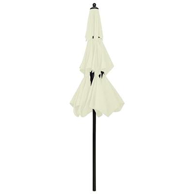 VidaXL Parasol 3-laags met aluminium paal 2,5 m zandkleurig