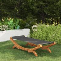 Loungebed 100x188,5x44 cm massief gebogen hout antracietkleurig - thumbnail