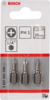 Bosch Accessories 2607001508 Kruis-bit PH 1 Extra hard C 6.3 3 stuk(s) - thumbnail