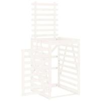 VidaXL Containerberging 84x90x128,5 cm massief grenenhout wit - thumbnail