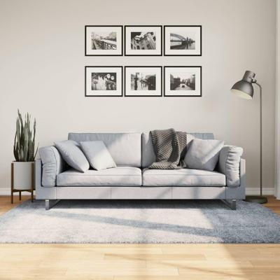 VidaXL Vloerkleed pamplona shaggy hoogpolig modern 140x200 cm blauw