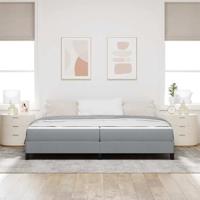 Boxspring bed Anders Lichtgrijs 200 x 200 cm Stof - thumbnail