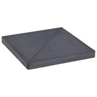 VidaXL Parasolvoetplaat vierkant 15 kg graniet zwart - thumbnail