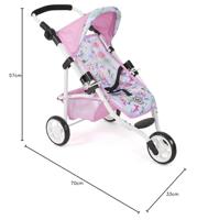 Poppenwagen Jogger Lola - Flowers - thumbnail