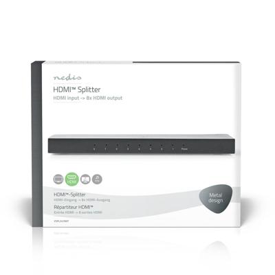 HDMI-Splitter | 8-Poorts - 1x HDMI-Ingang | 8x HDMI-Uitgang | 4K2K@60FPS / HDCP2.2 HDMI-Splitter | 8-Poorts - 1x HDMI-Ingang | 8x HDMI-Uitgang | 4K2K@60FPS / HDCP2.2