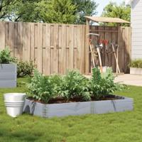 VidaXL Plantenbak 150x100 cm massief grenenhout grijs - thumbnail