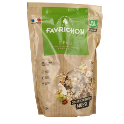 6 Vruchten muesli bio 375 Gram