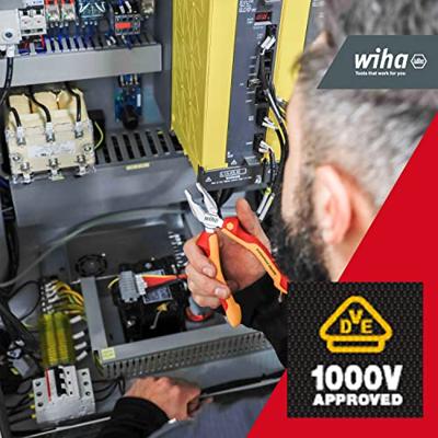 Wiha Combinatietang Professional electric met DynamicJoint® en OptiGrip met extra lang snijvlak | 180 mm | 7" - 27418 - 27418 - thumbnail