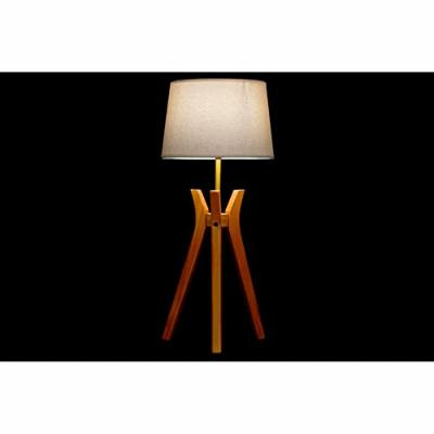 Bureaulamp DKD Home Decor Bruin Beige Polyester Hout 220 V 50 W Bureaulamp DKD Home Decor Bruin Beige Polyester Hout 220 V 50 W