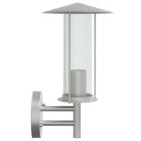 Buitenwandlamp roestvrij staal zilverkleurig - thumbnail
