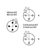 binder 79-5236-00-04 Sensor/actuator verdeler en adapter M12 Aantal polen (sensoren): 4 Adapter, Y-vorm 1 stuk(s) - thumbnail